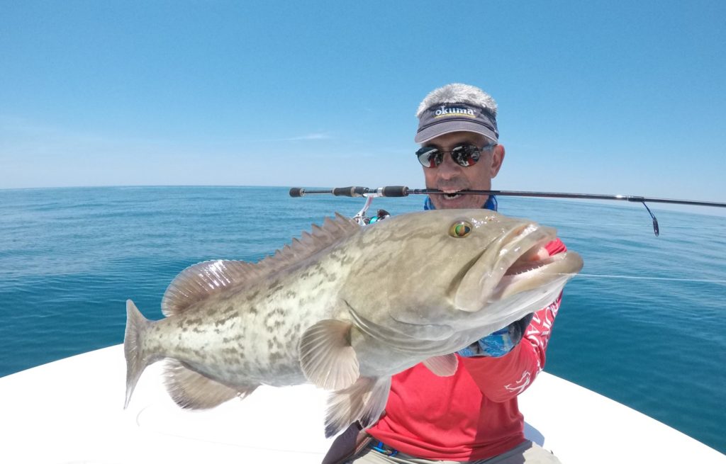 Doug Olander lands a nice gag grouper
