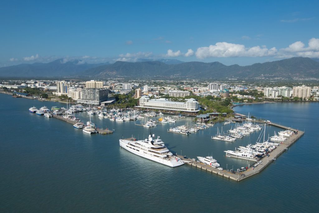 Aerial view of Cairns, North Queensland, Oz fishing village