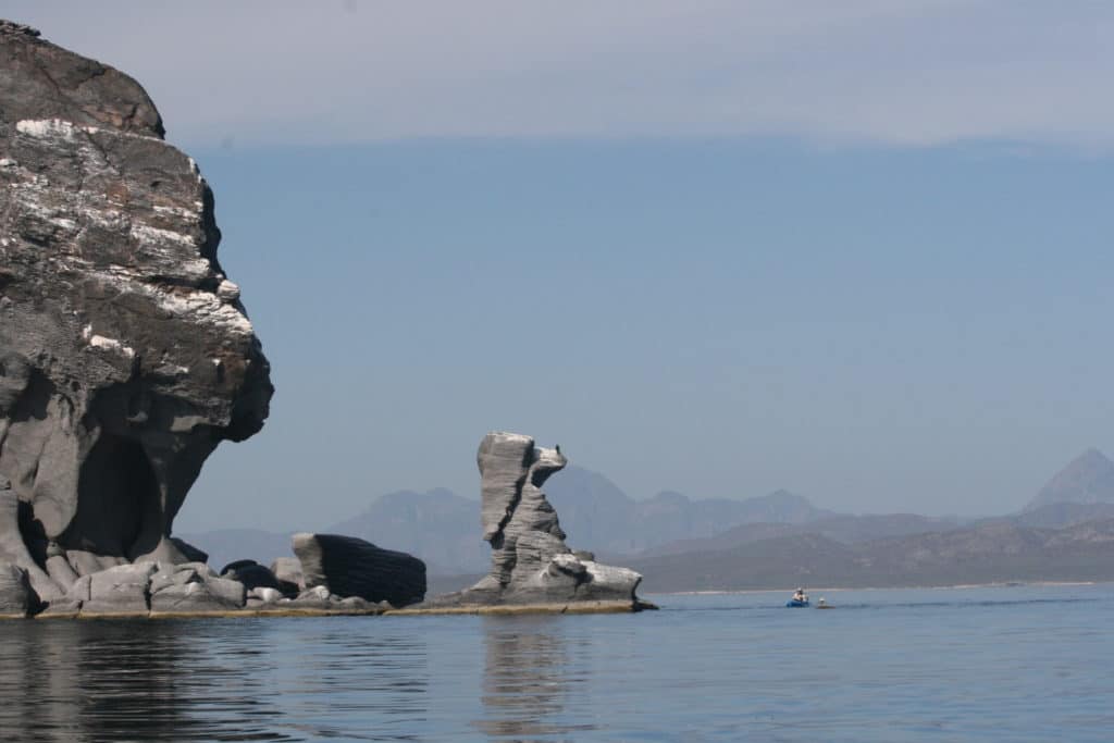 saltwater kayak fishing Baja's central Sea of Cortez near Loreto