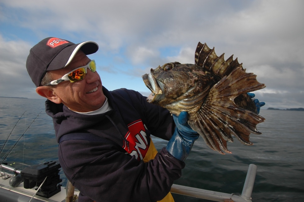 Best fishing vacation Southeast Alaska Sitka cabezon