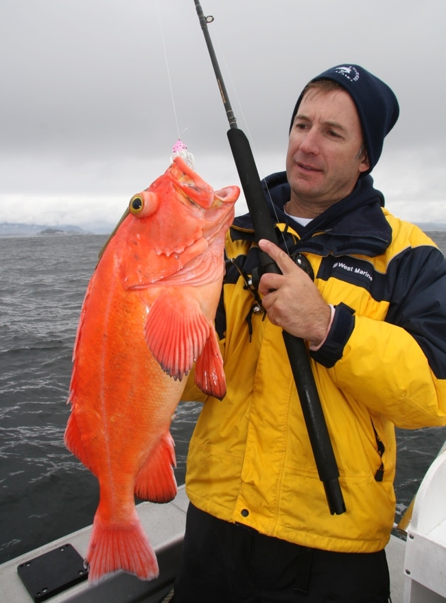 Best fishing vacation Southeast Alaska Sitka yellowed rockfish