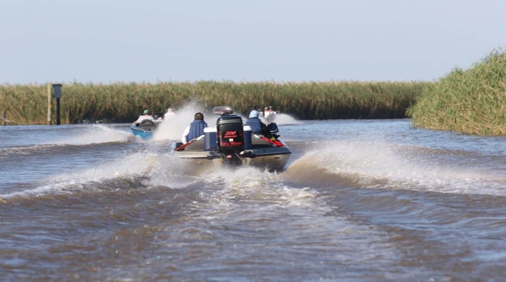 Louisiana redfish free for all — full throttle into the marsh
