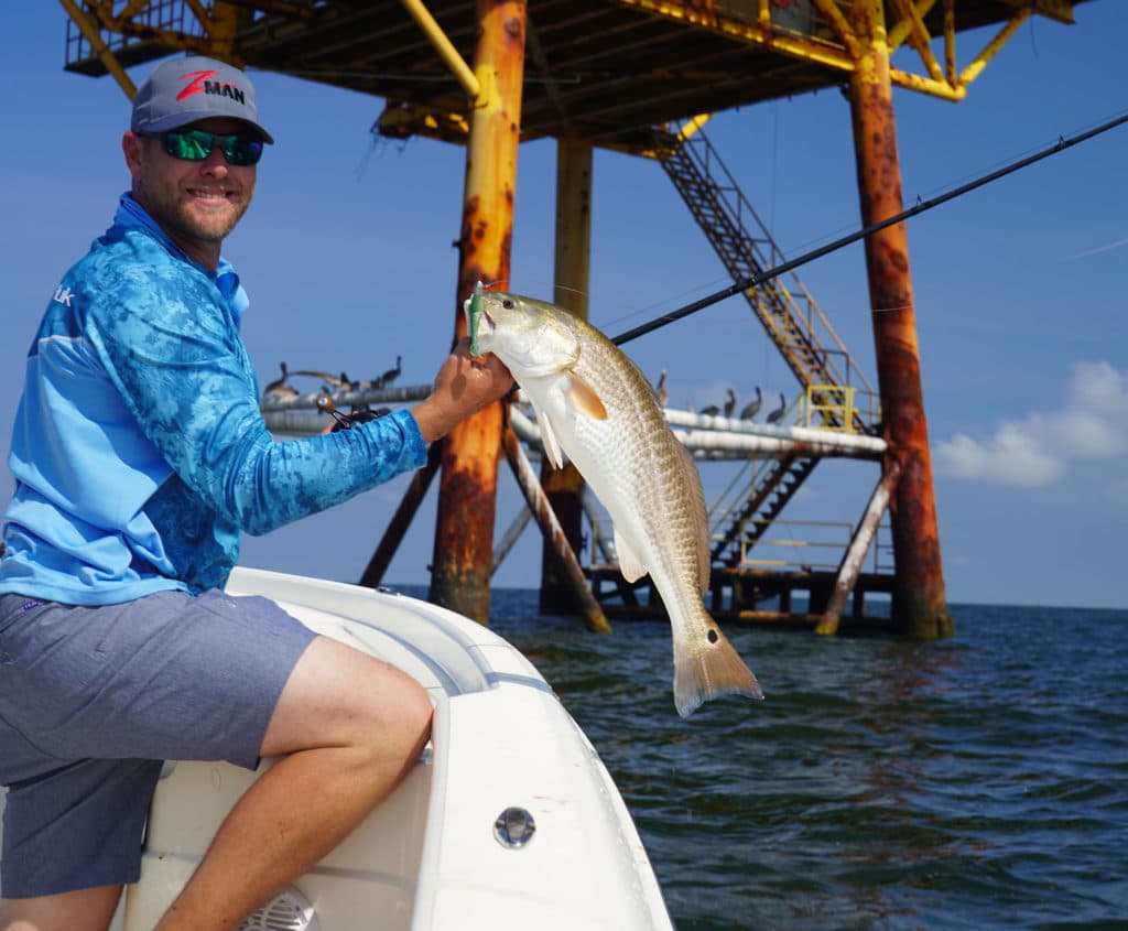 Redfish caught near rig