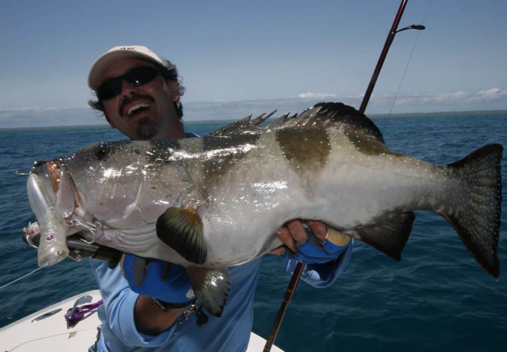 Patrick Sebile with a fish caught in Australia