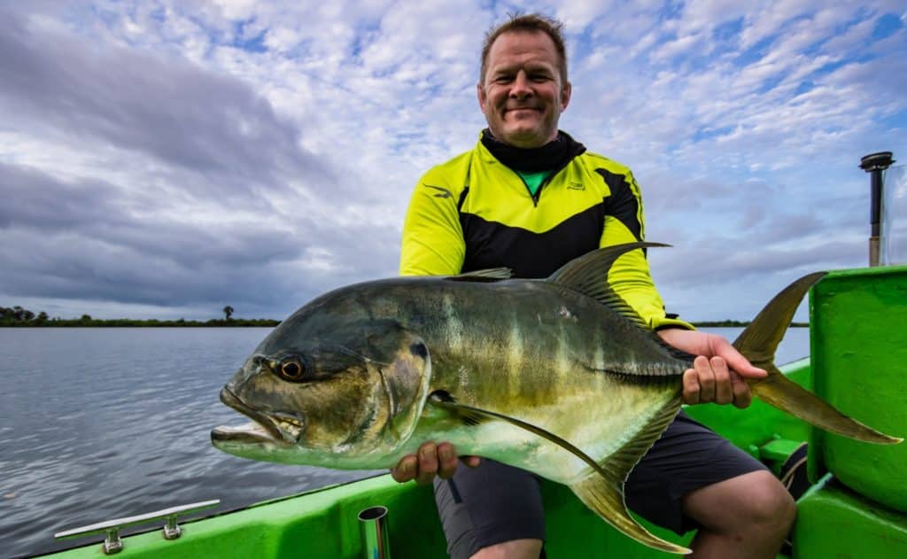 Fishing Gabon's Breathtaking Beaches - a big longfin jack