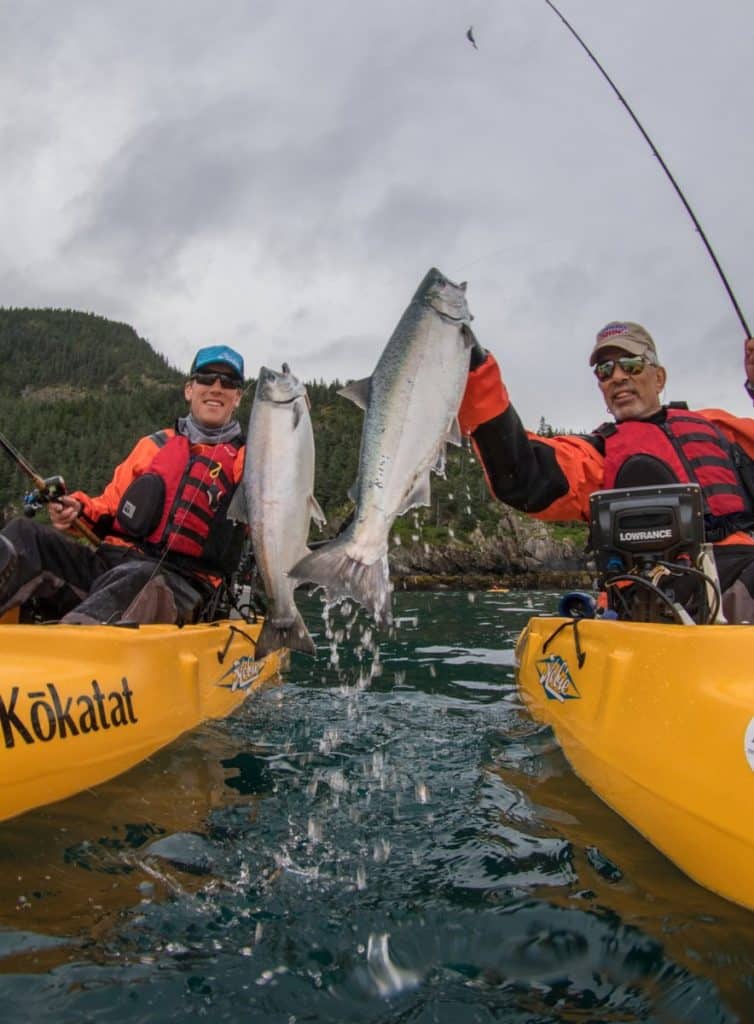 Kayak anglers score double on coho salmon