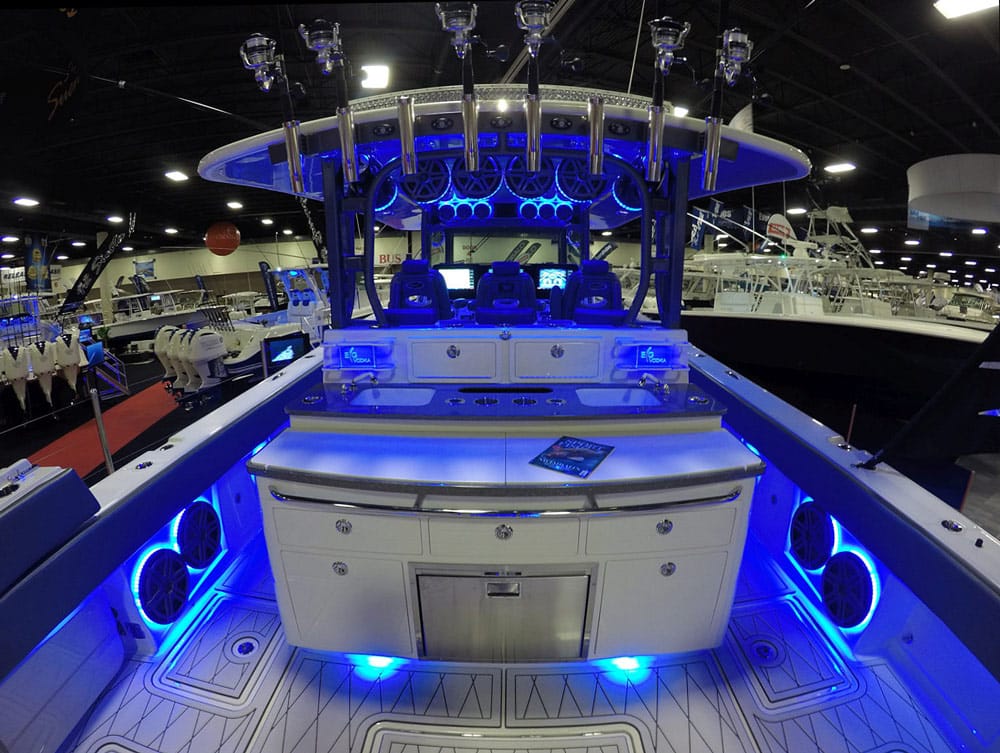 World's Most Expensive Center Console Fishing Boat — cockpit/work area