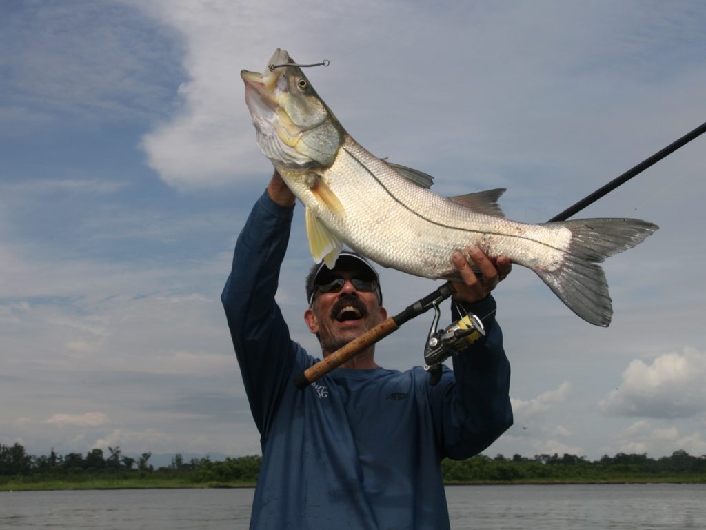 Panama Atlantic snook caught ocean fishing saltwater spinning reel