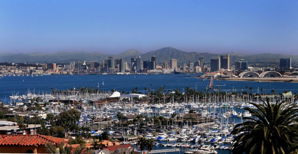 Downtown San Diego view from Point Loma