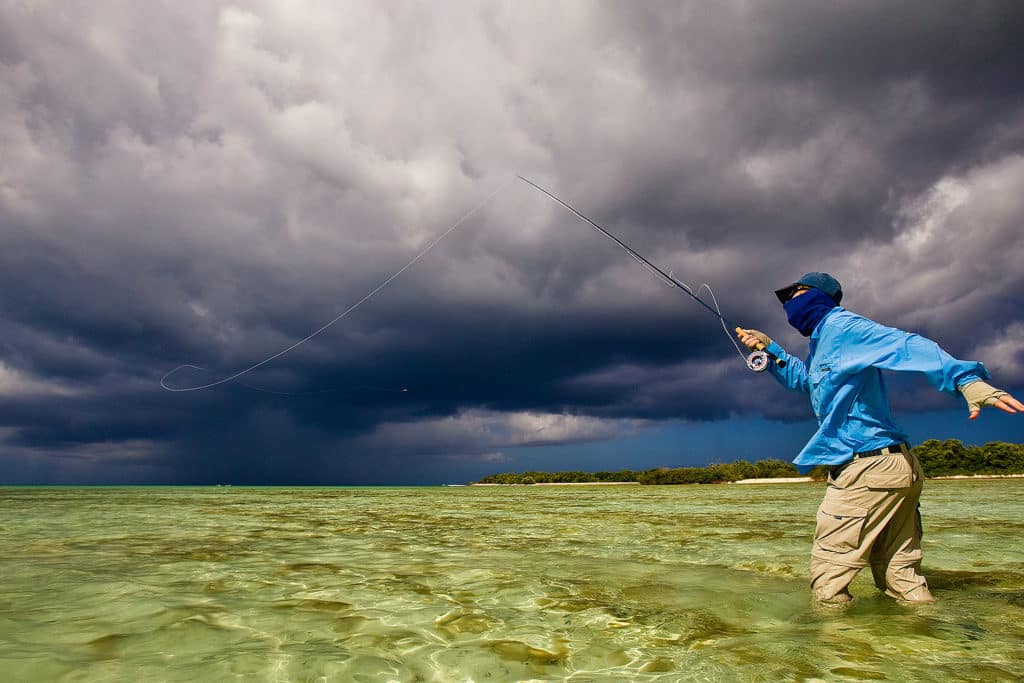 Dazzling fishing photography of Henry Gilbey - Bahamas bonefish under a squall