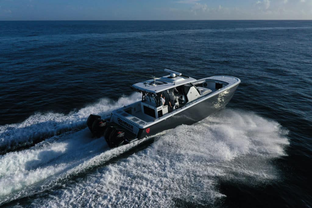 Barker Boatworks 40HPC running offshore