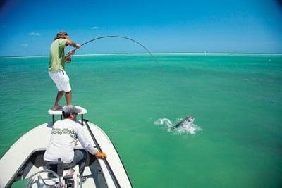 Anglers tarpon fishing in the Florida Keys and Key West
