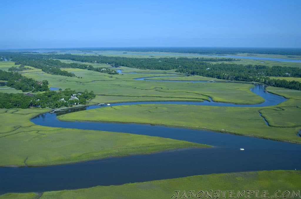 South Carolina Kiawah Island creeks fishing marshes