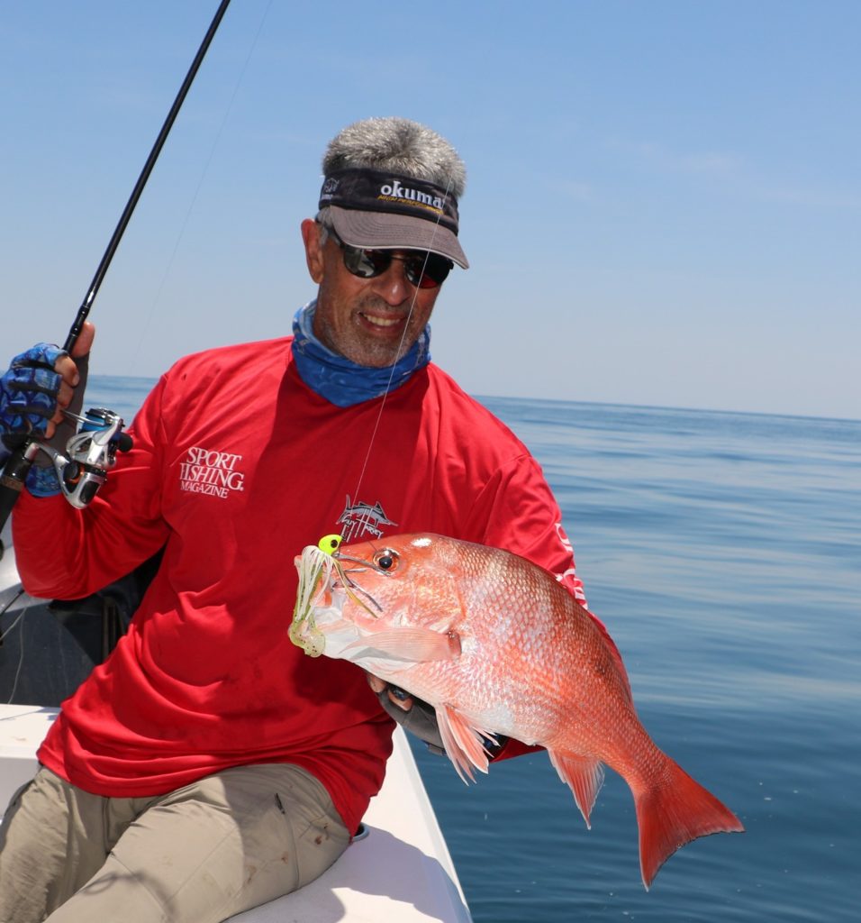 Quick look at a red snapper before it's released on Florida's Gulf coast