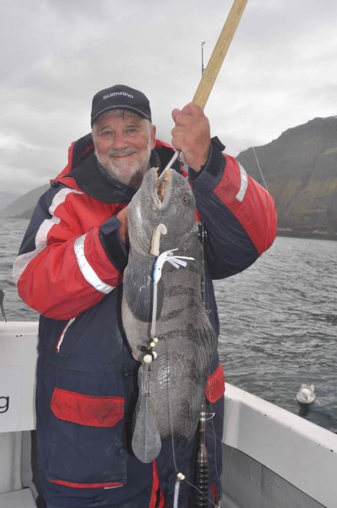 Wolffish caught deep sea fishing off Iceland's coast