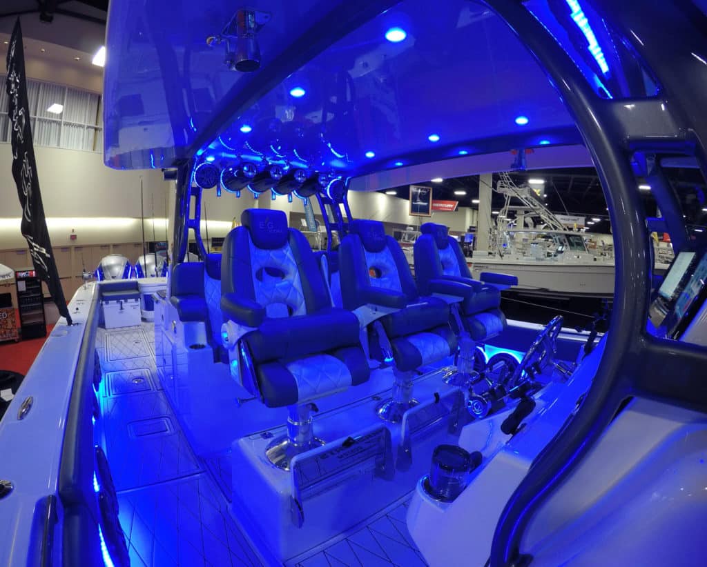 World's Most Expensive Center Console Fishing Boat — helm seating
