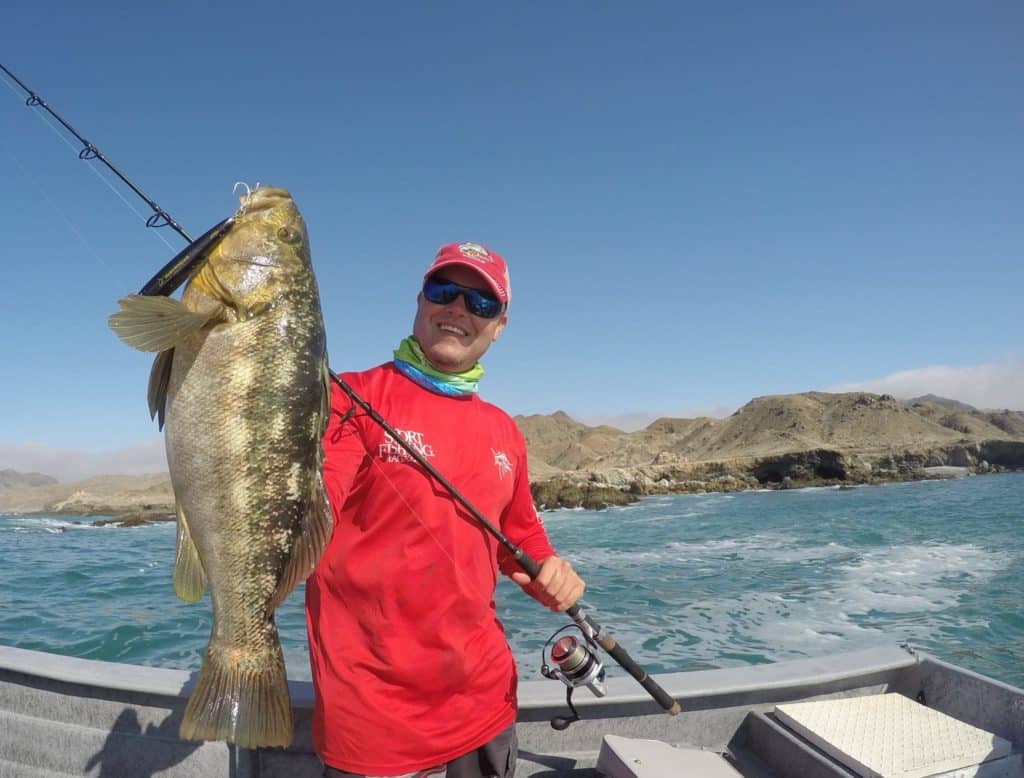 Kayak fishing Cedros Island, Baja -- trophy calico bass