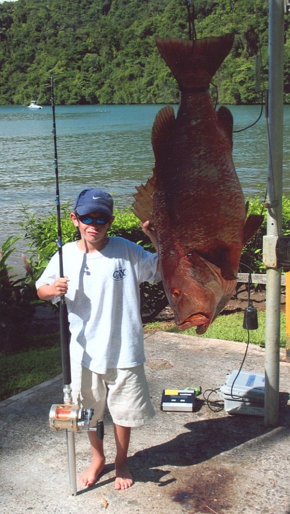 Pacific cubera snapper fish IGFA world-record deep sea fishing