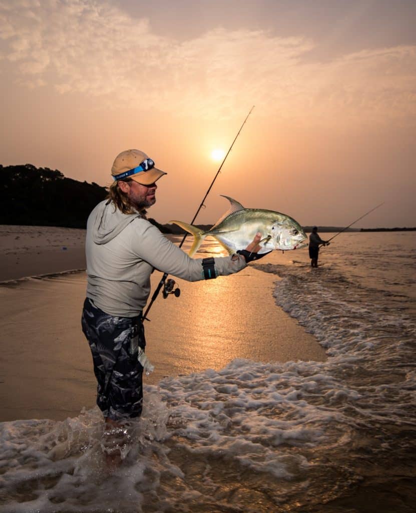 Fishing Gabon's Breathtaking Beaches - catching fish at dawn
