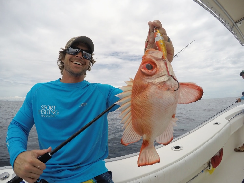 Angler with a lovely Atlantic bigeye