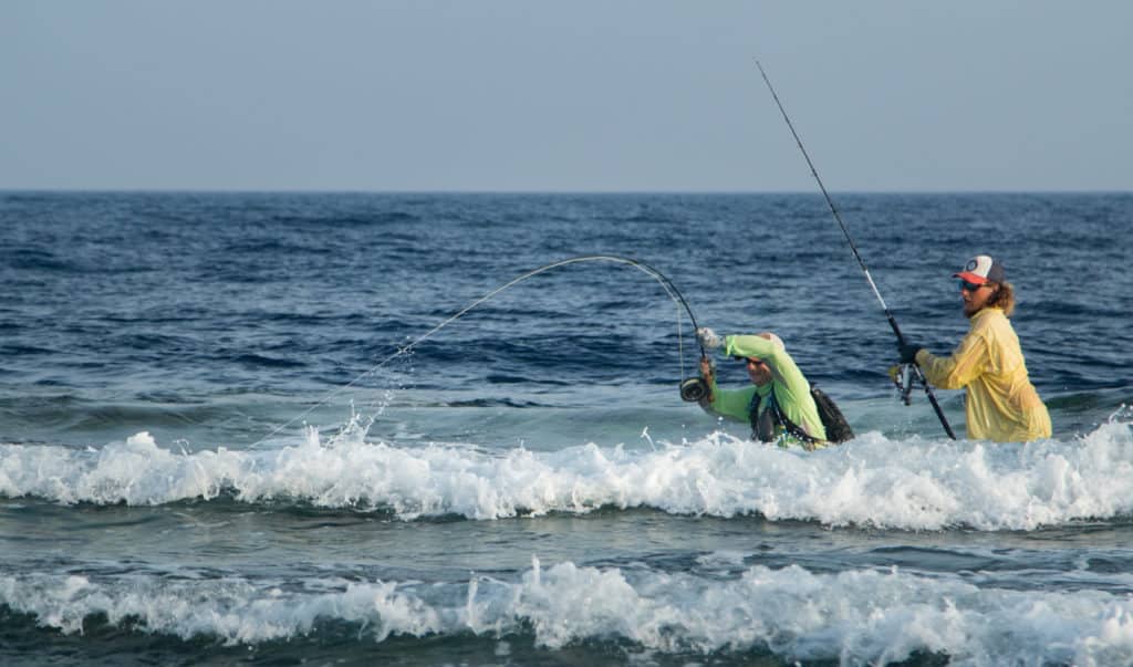 Angler trevally fishing Red Sea