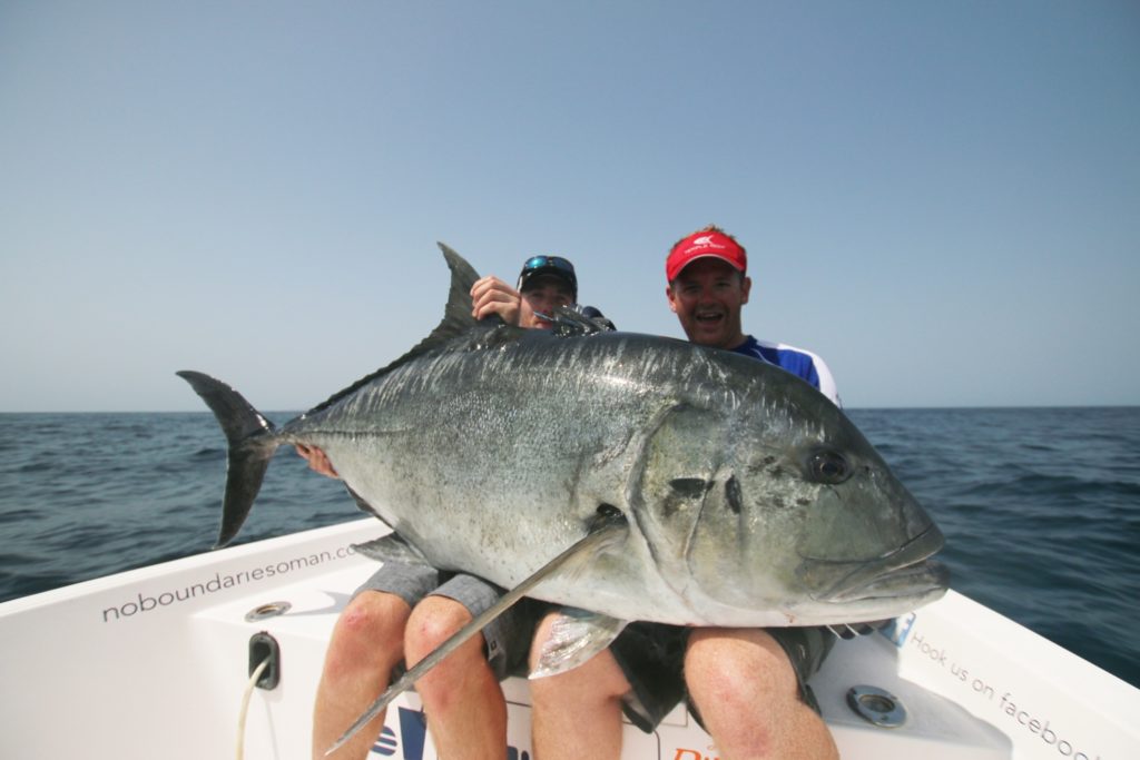 battling huge fish