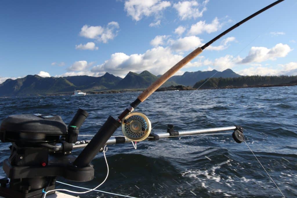Fishing British Columbia's Spectacular Coast - salmon-trolling setup