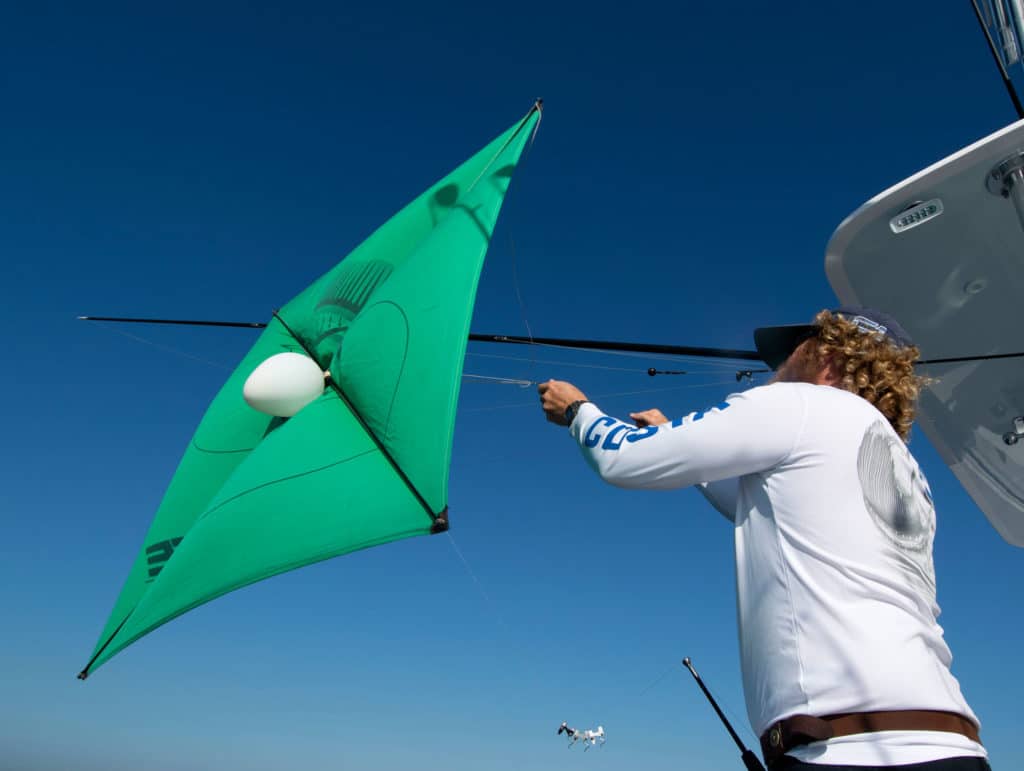 Launching a fishing kite