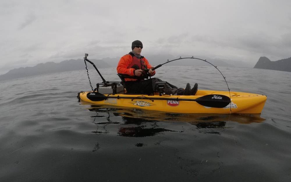 Kayak angler hooks a monster in Alaska