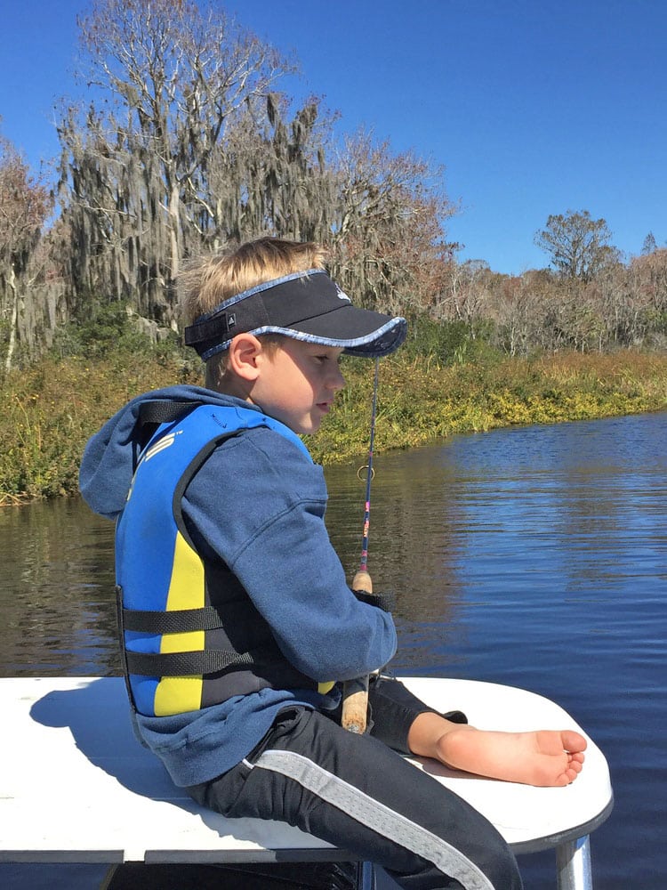 Chid in a life jacket