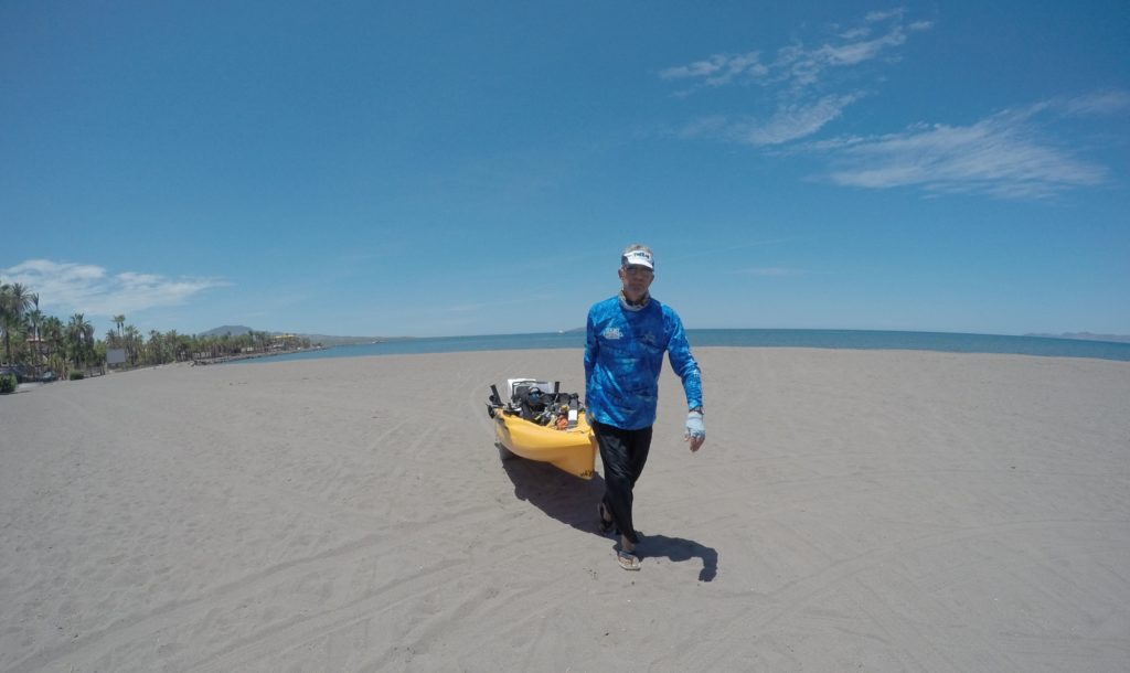 saltwater kayak fishing Baja's central Sea of Cortez near Loreto