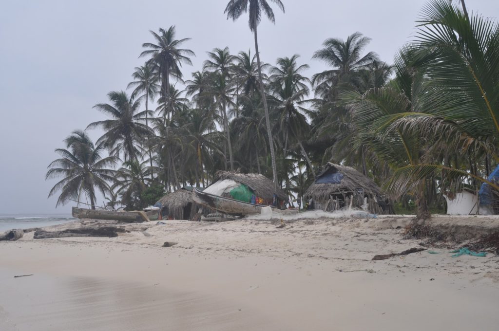 San Blas Islands Panama fishing dugout canoe