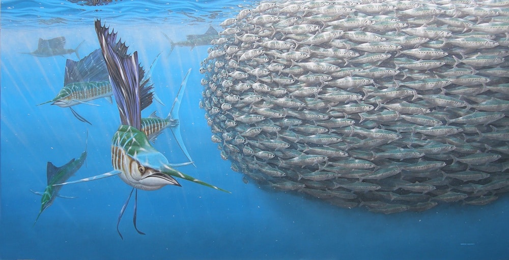 SAILFISH 1 marine painting by Jeroen Verhoeff