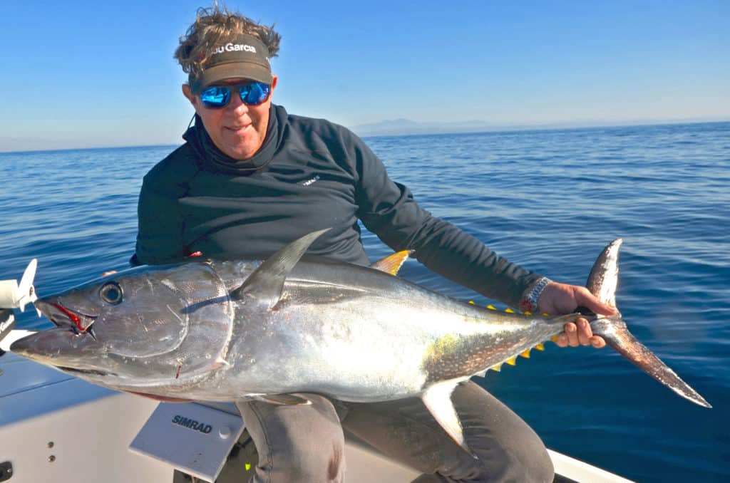 School-size bluefin on the boat