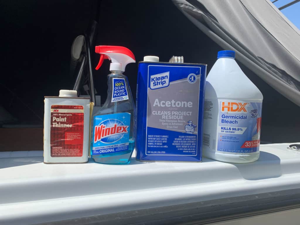 Cleaning products for boat