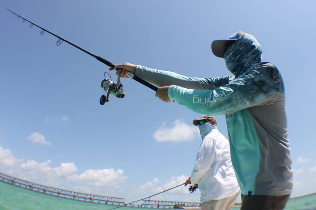 Fisherman power casting