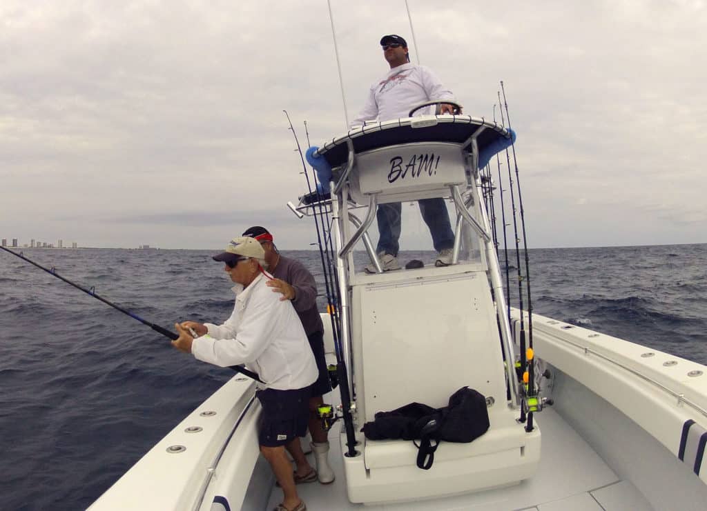 Fighting a sailfish