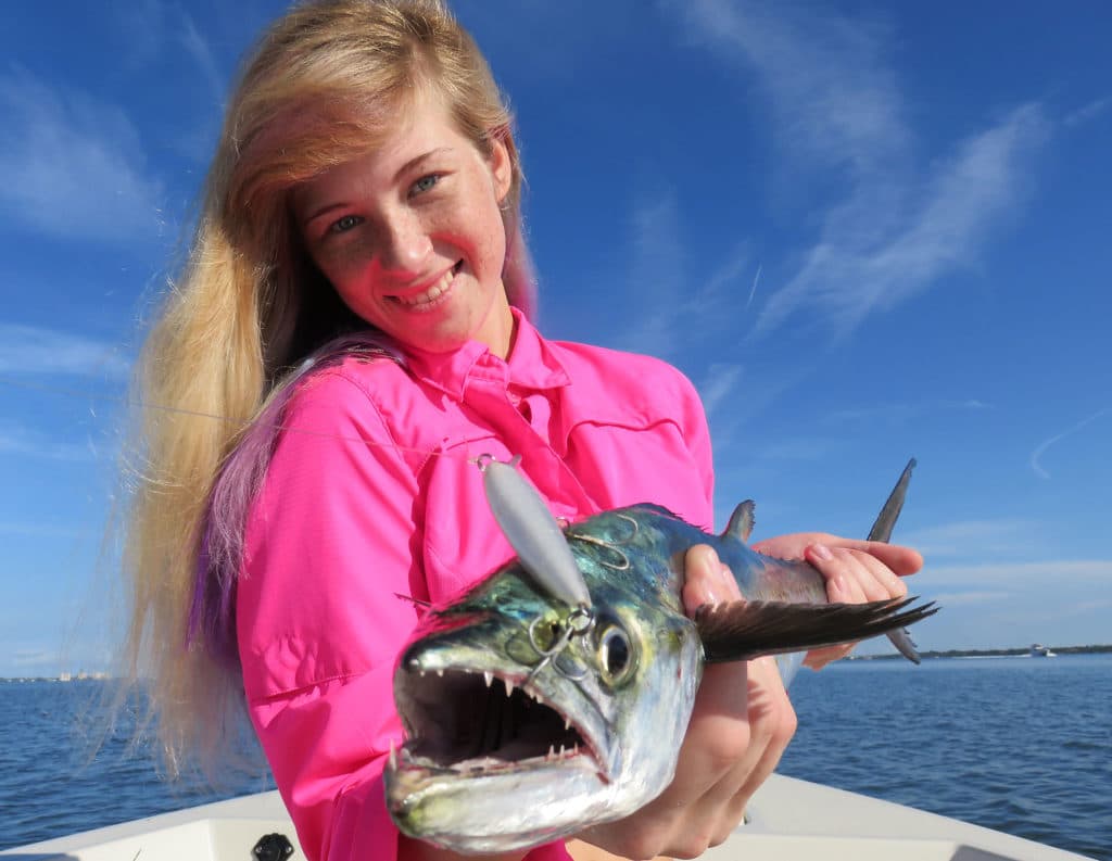 Mackerel caught on a plug