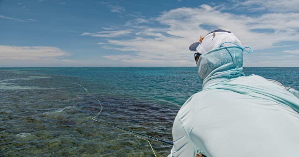 Fly fishing for giant trevally