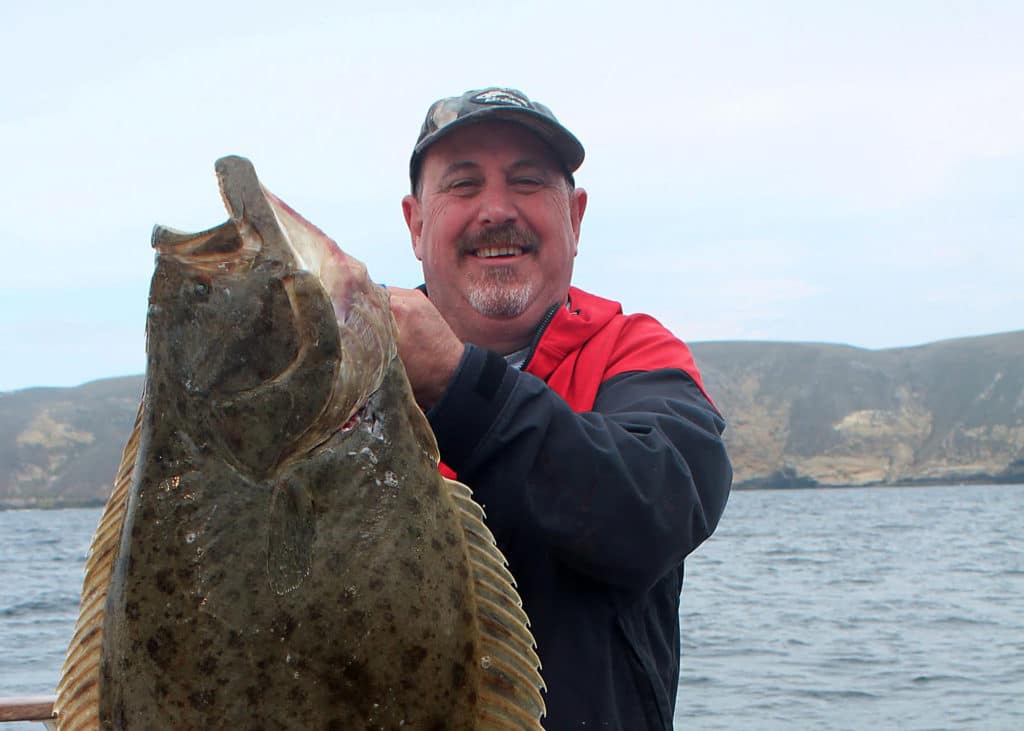 Large halibut caught along Channel Islands