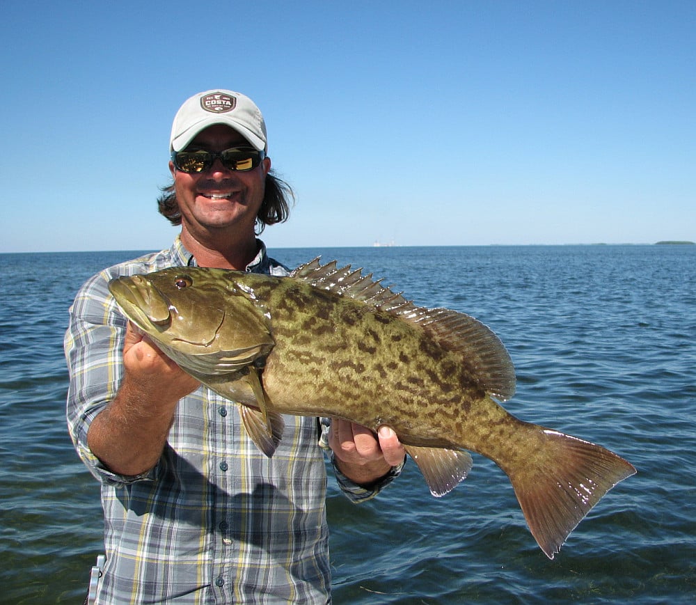 Grouper Fishing in Shallow Water Off Florida's Gulf Coast
