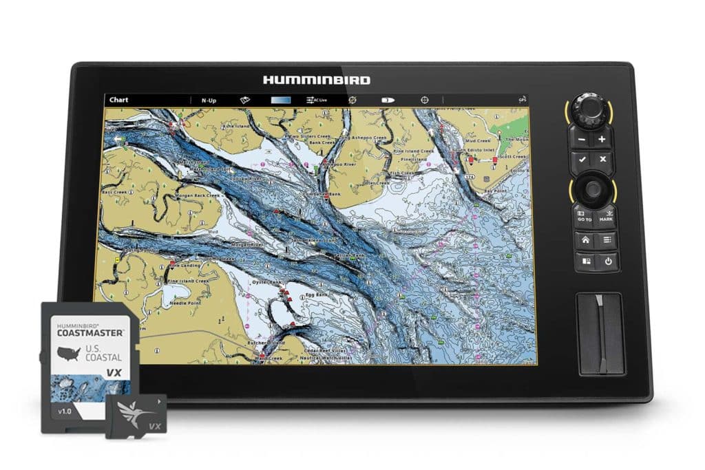 Humminbird Coastmaster Chart on a display