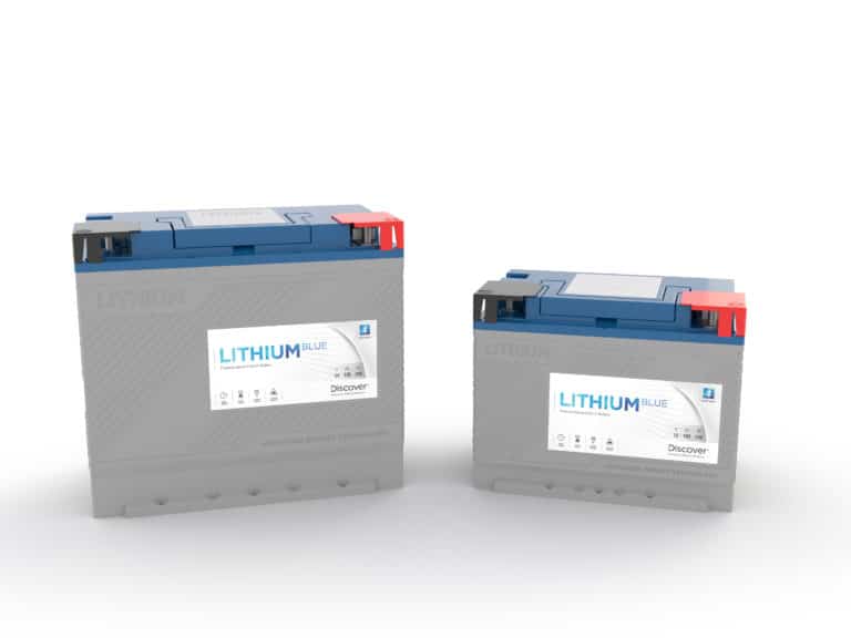 Lithium batteries for use on a boat