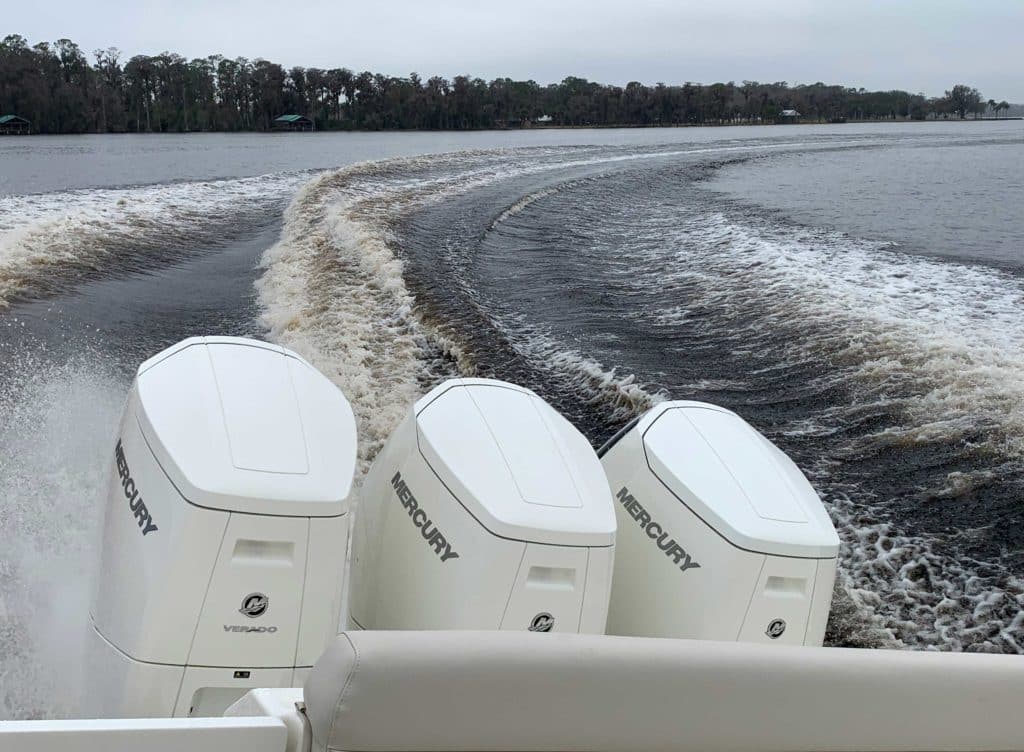 Mercury Marine V12 in a turn