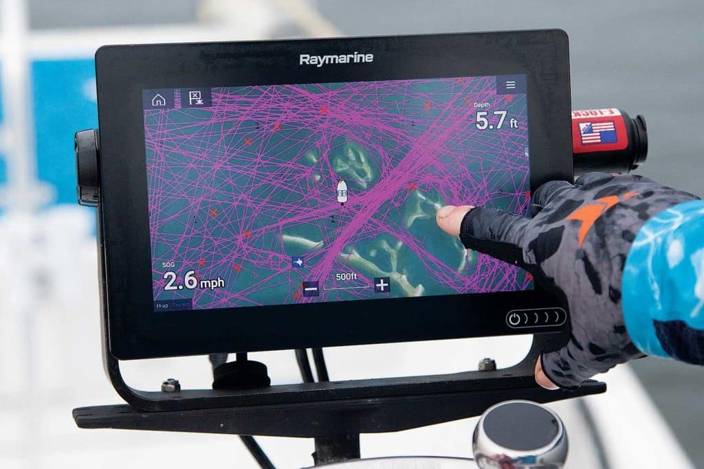 Capt. Jimbo Keith’s Raymarine Axiom display