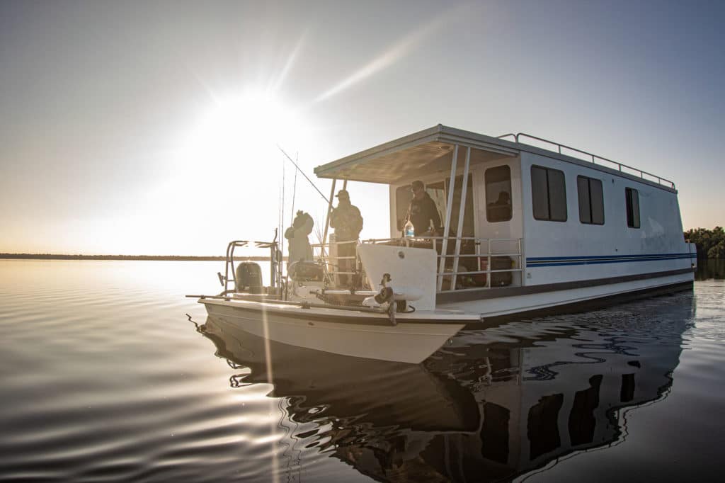 Houseboat in the Everglades backcountry