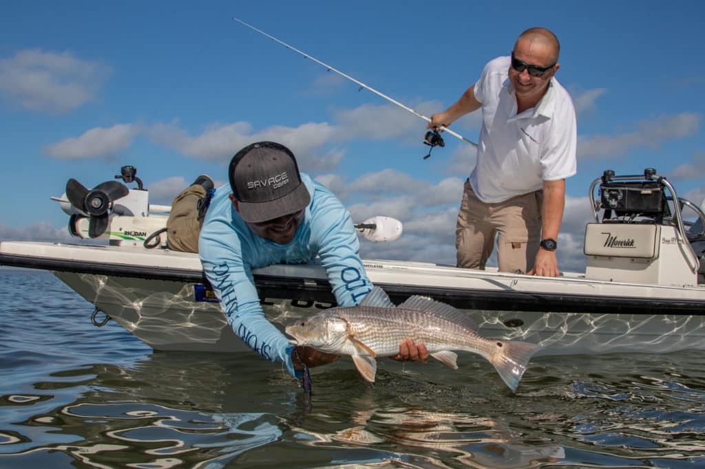 Releasing a redfish