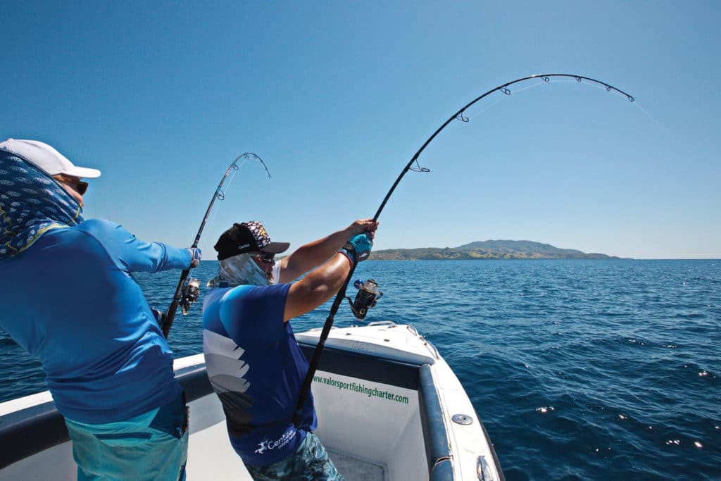 Heavy rod with braided line