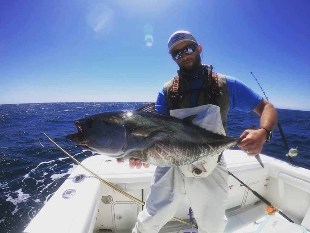 Large tuna caught on a Regulator 31