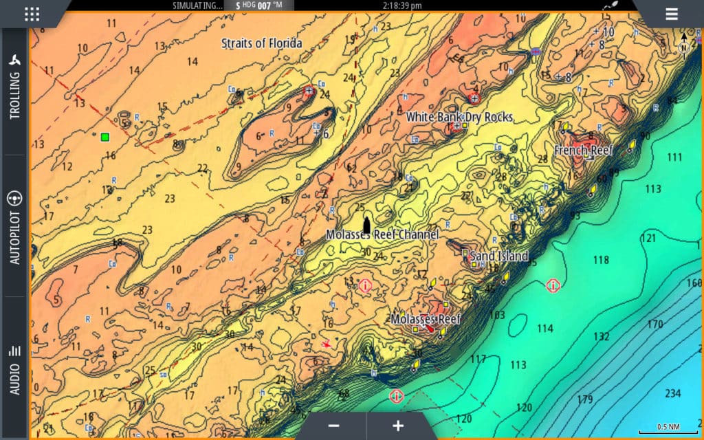 Shaded relief charts offer more detail